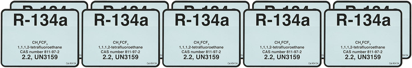 Diversitech R-134A Color Coded Refrigerant ID Label (04134)