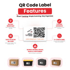QR Code Labels for Storage Bins – 40 Smart QR Code Stickers, Scannable QR Labels for Tote Bins, Moving Box Labels, Home Organization, Packing Supplies & Inventory Tracking