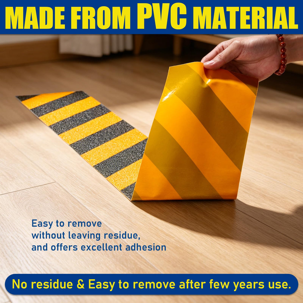 Heavy Duty Anti Slip Tape, 6in x 16FT Industrial Non Skid Traction Tape with High Friction Surface, Waterproof Safety Grip Tape for Indoor/Outdoor Stairs, Steps, Ramps, Flooring Use