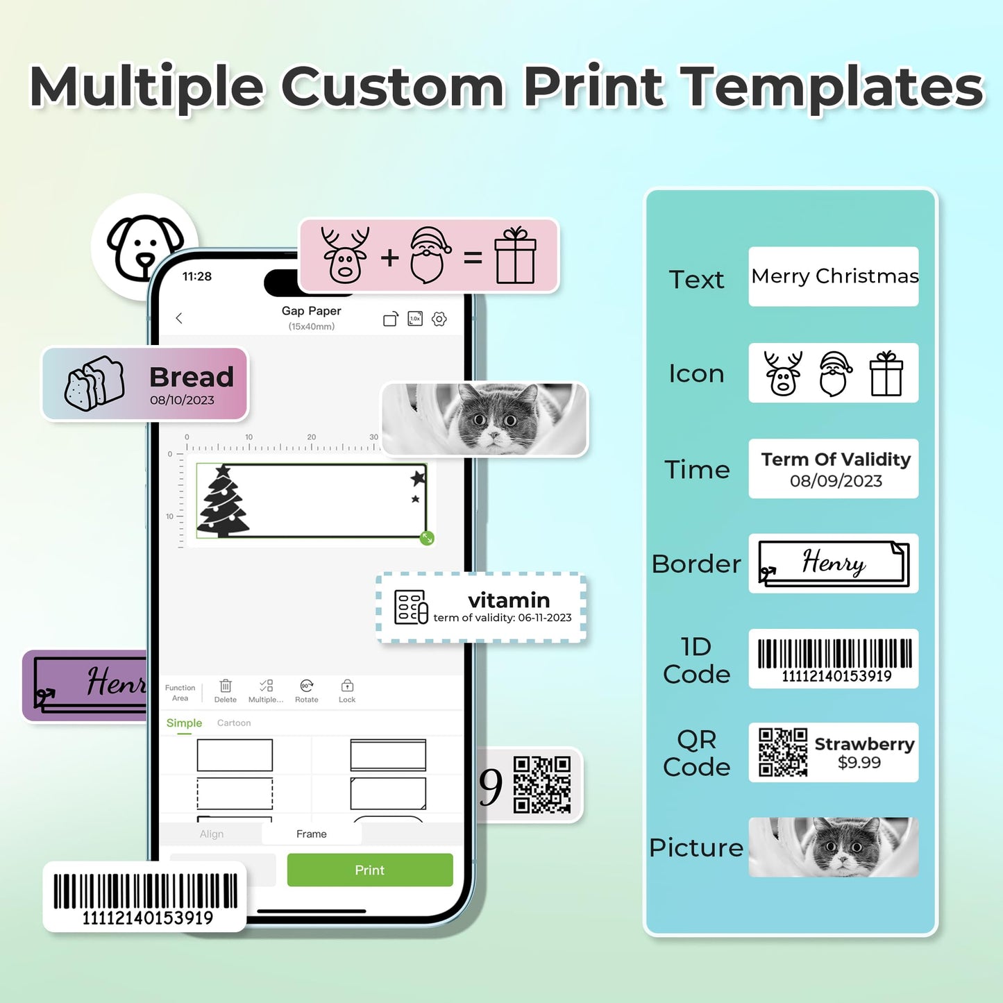 NELKO Genuine P21 Label Maker Tape, Adapted Label Print Paper, 14x40mm (0.55"x1.57"), Standard Laminated Office Labeling Tape Replacement, Multipurpose of P21, 180 Labels/Roll, 3-Roll, Transparent 0.55"x1.57"(14mmx40mm)-3 Rolls