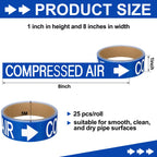 1 Roll Compressed Air Pipe Labels, Economy Pipe Markers 1