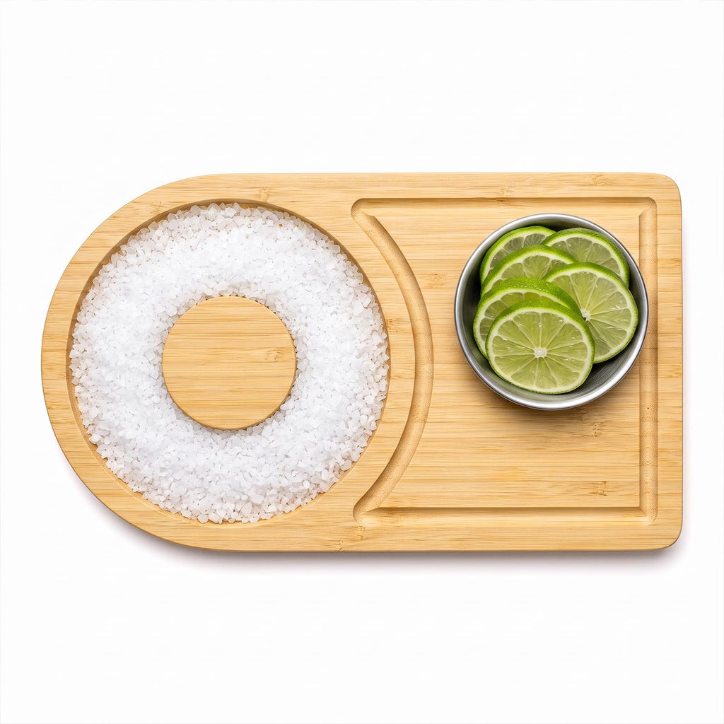 Solid Wood Margarita Rimmer for Home Bars & Parties (Rimmer+Board)