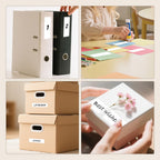 White Rectangle Labels 3" x 1" Color Coding Stickers Roll 1000 Pcs White