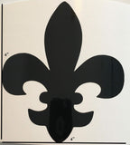 Retractable Screen Door Decals - 5 per Package - Keep Children Safe - Alert Birds, Dogs, Kids - Warn, Protect, Window Safety - Fleur De Lis (White) White