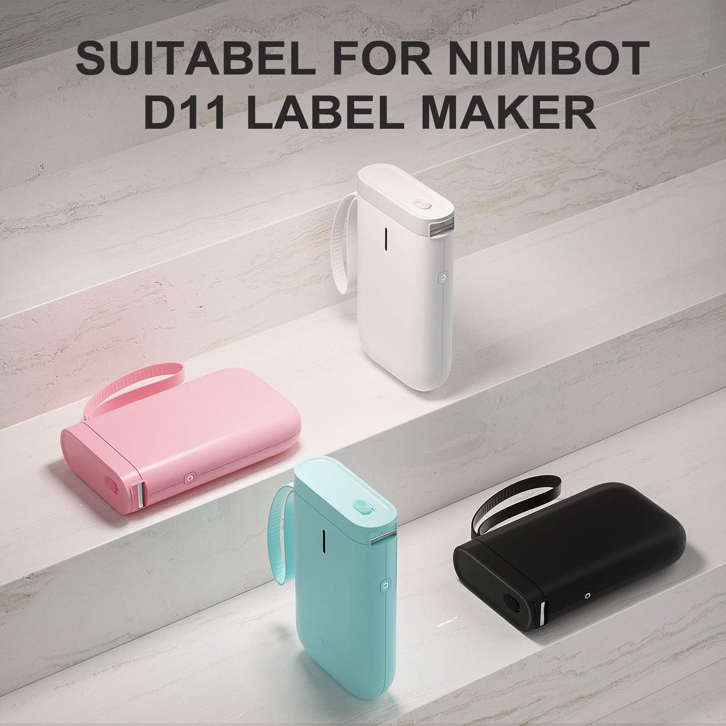 NIIMBOT Cable Label Maker Tape (0.49" x 4.29") Printer Sticker Paper with Self-Adhesive for D11/D110/D101/H1S Label Maker,1 Roll of 65 (Green) Green