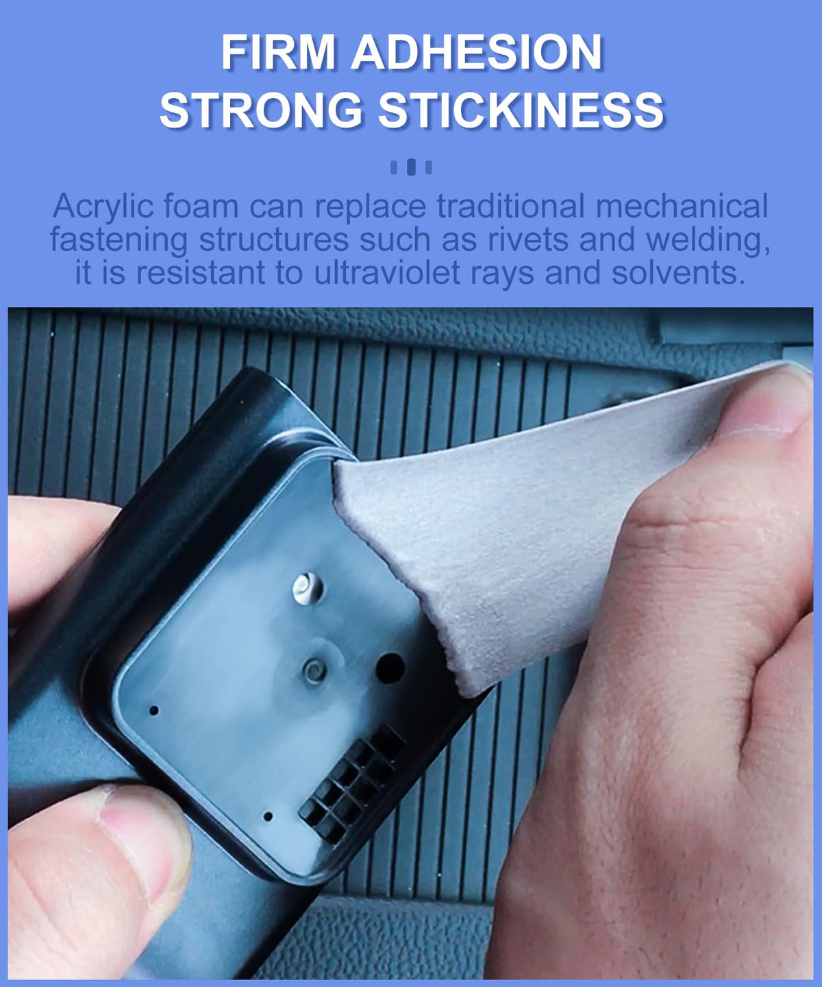 PHIXBEAR Double Sided Sticky Pads, Strong Adhesive Tape Squares Heavy Duty Waterproof Heat Resistant, Extreme Mounting Foam Tape,Car Home Outdoor Use, 12 Pcs 2.36x2.36 Inch 12Pcs SQ 2.36"x2.36"