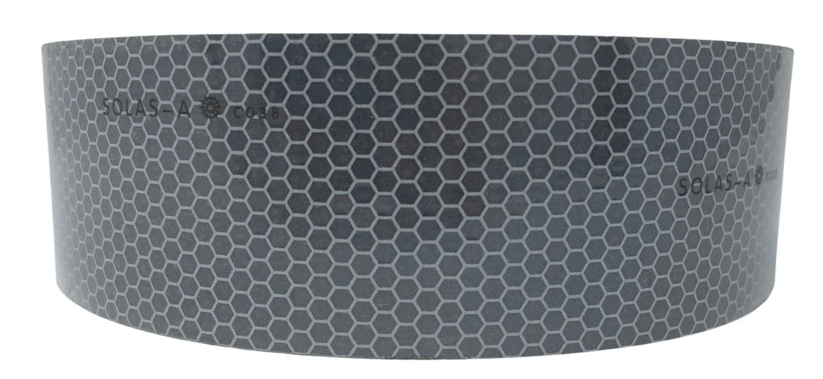 SOLAS Grade Marine Reflective Tape Conspicuity Safety Warning Silvery White Waterproof Ultra Reflective Glass Bead Honeycomb Technology Boats Rafts, Life Jacket, Motorcycles, Trailers (2IN X 30FT) 2IN X 30FT