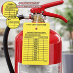 Lewtemi 100 Pcs Fire Extinguisher Inspection Tags with Zip Ties