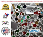 My Scratch Offs 0.70 in Silver Round Scratch-Off Stickers, 250 Pack