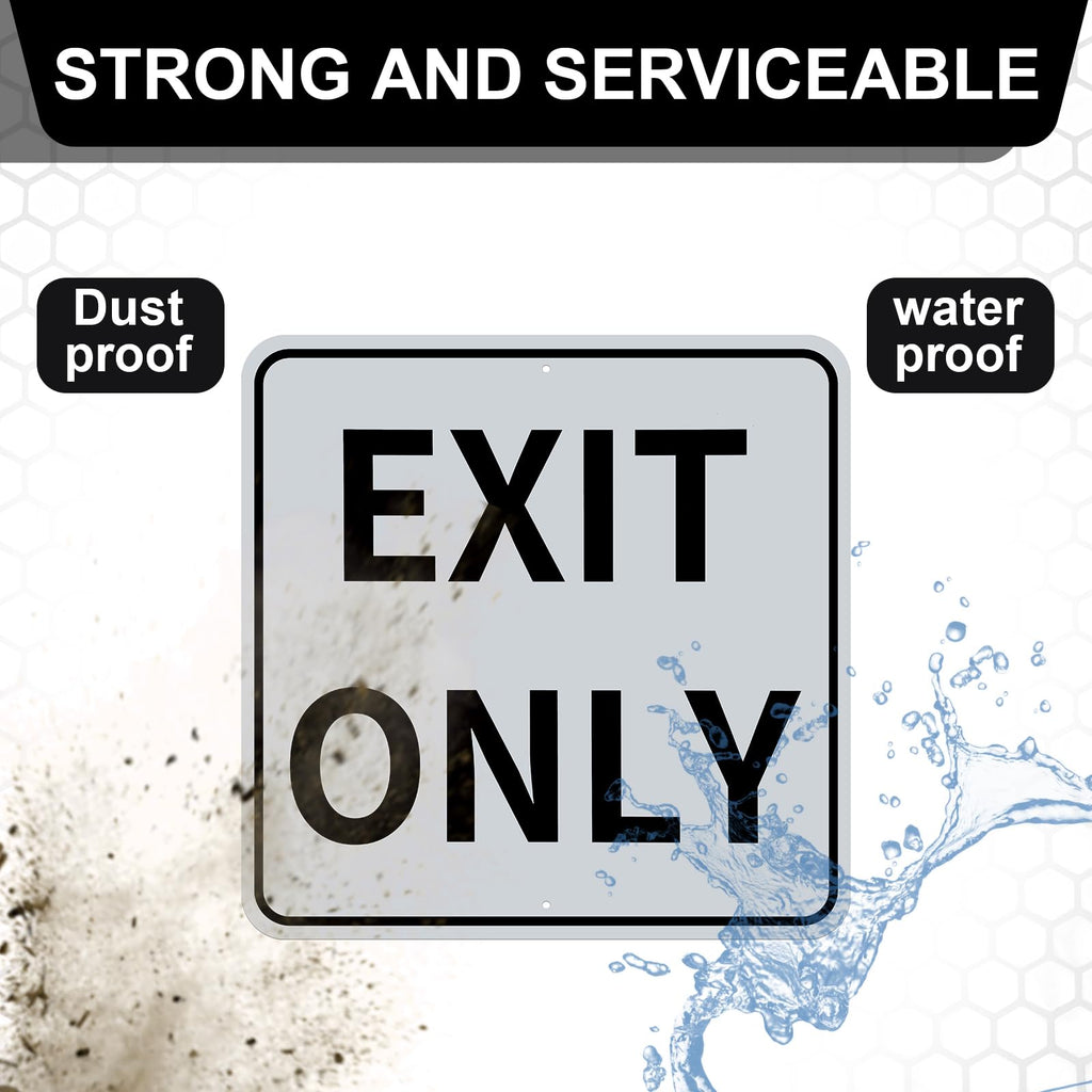 Colingmill Exit Only Metal Sign 18 x 18 Inch Heavy Duty Aluminum Traffic