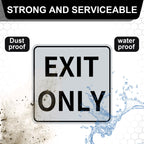 Colingmill Exit Only Metal Sign 18 x 18 Inch Heavy Duty Aluminum Traffic
