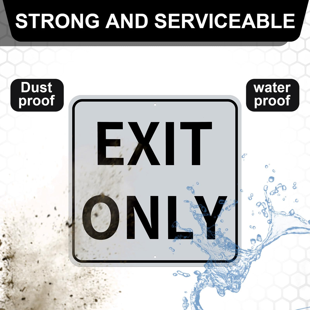 Colingmill Exit Only Metal Sign 18 x 18 Inch Heavy Duty Aluminum Traffic