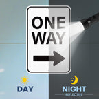 2 Pack One Way Sign with Right Arrow 18 × 12 Inches