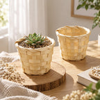12 Pcs Mini Baskets for Crafts 2.4 x 3 Inch Basket Desktop Clutter