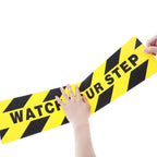 Boao 6 Pieces Watch Your Step Floor Stickers Anti Slip Abrasive Safety