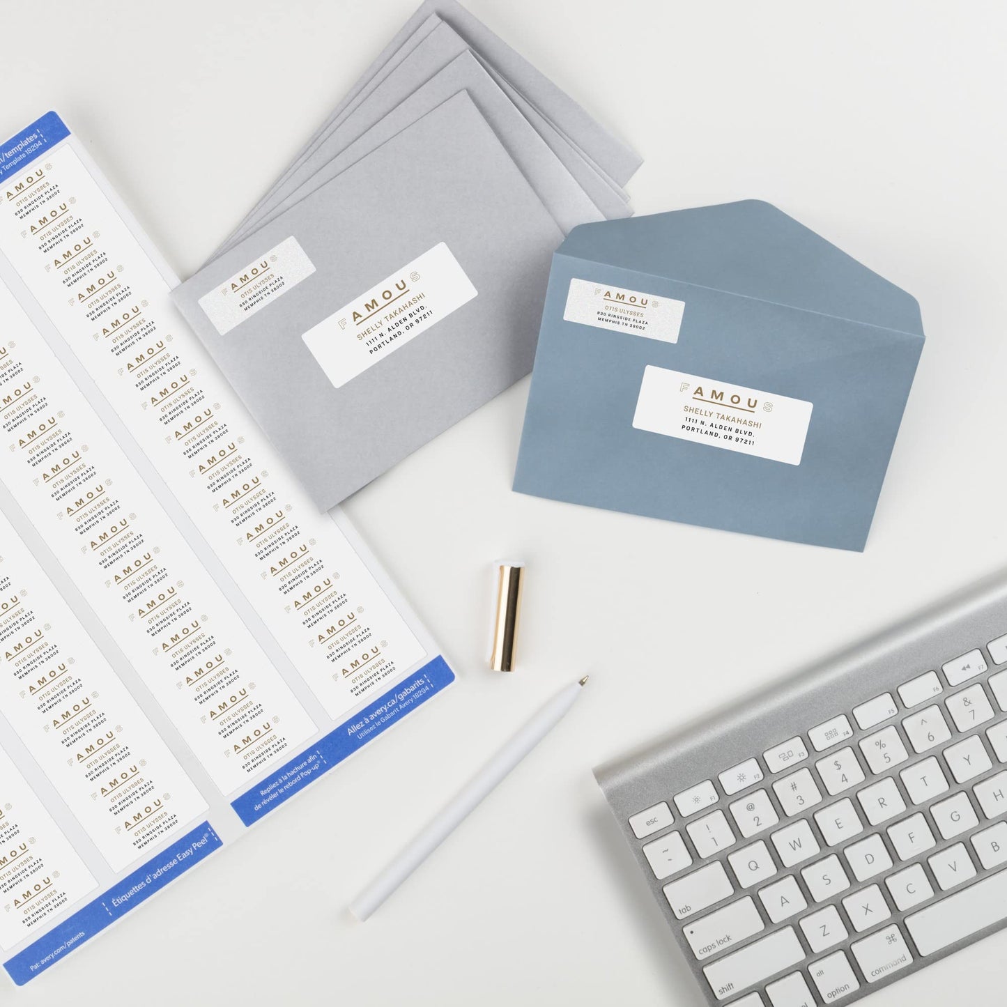 Avery Printable Return Address Labels with Sure Feed, 2/3" x 1-3/4", White, 600 Blank Mailing Labels (18294) 1 Pack