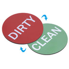 PATIKIL Dirty Clean Dishwasher Magnet Round Dish Washer Red Green