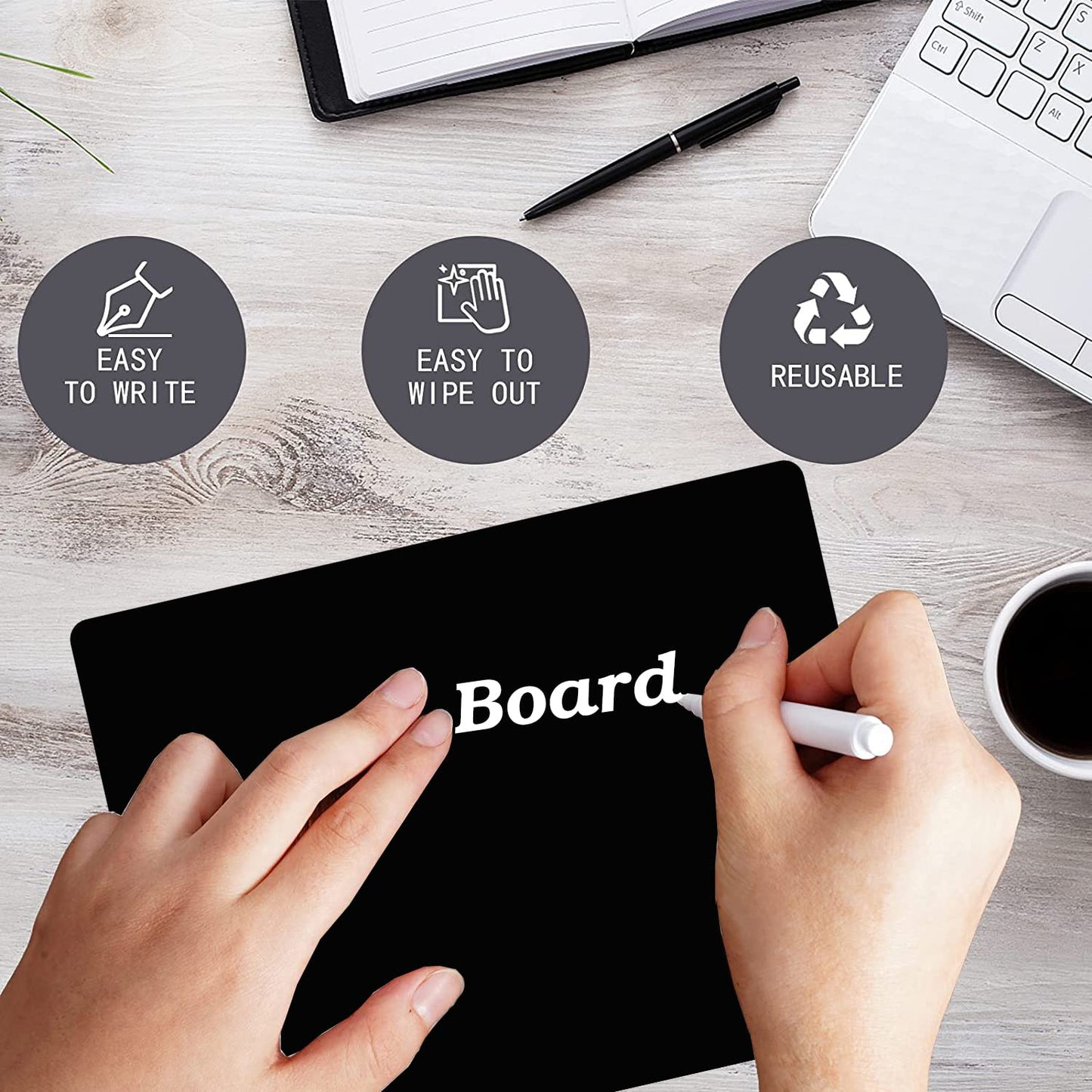 Chalkboard Labels Extra Large Waterproof Adhesive Rectangles Chalkboard Stickers Erasable&Reusable Black Board Sticker for Boxes Jars Containers-7.5'' X 5.5'' Pack of 18 Shape B