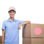 3 Inch Round Permanent Color-Code Dot Sticker, Pink Color Coding Label 1 Roll-500PCS