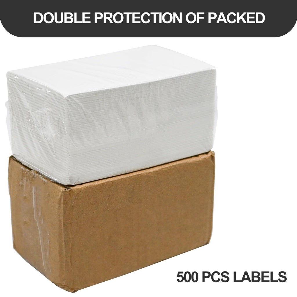 LLIKED 3" x 5" Direct Thermal Labels, 500 Fanfold Thermal Shipping Labels