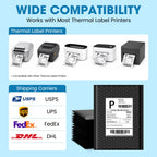 Fuxury Thermal Labels 4x6 500 Labels Fanfold Direct Shipping Label 4x6"-500 Labels