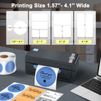 JADENS Bluetooth Thermal Shipping Label Printer, Wireless 4x6 Label Printer Blue