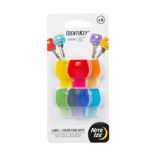 Nite Ize IdentiKey Covers, Color Coded ID Key Labels, Key Identifier Caps, Assorted 6 Pack LABEL