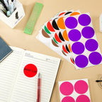 Zonon 1200 Pieces 2 Inch Colored Dot Stickers 10 Color Printable & Writable