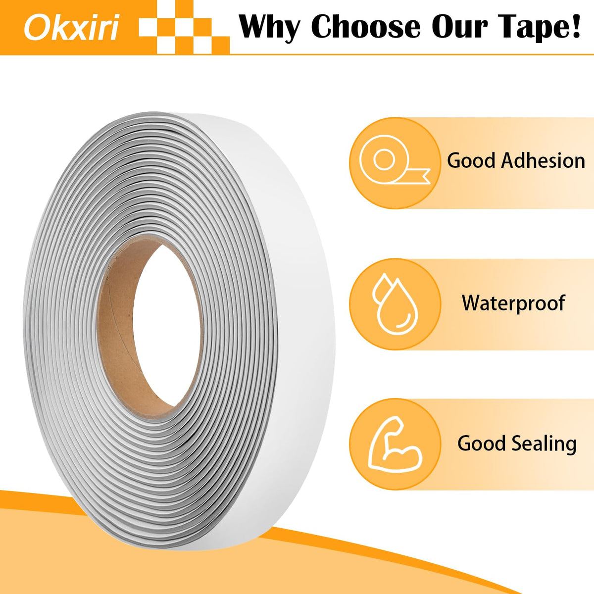 Butyl Tape, 3/4 Inch x 29.5 Feet Butyl Sealant Tape for RV, Camper, Trailer, Window, Boat, Roof, and Pipe Sealing & Patching