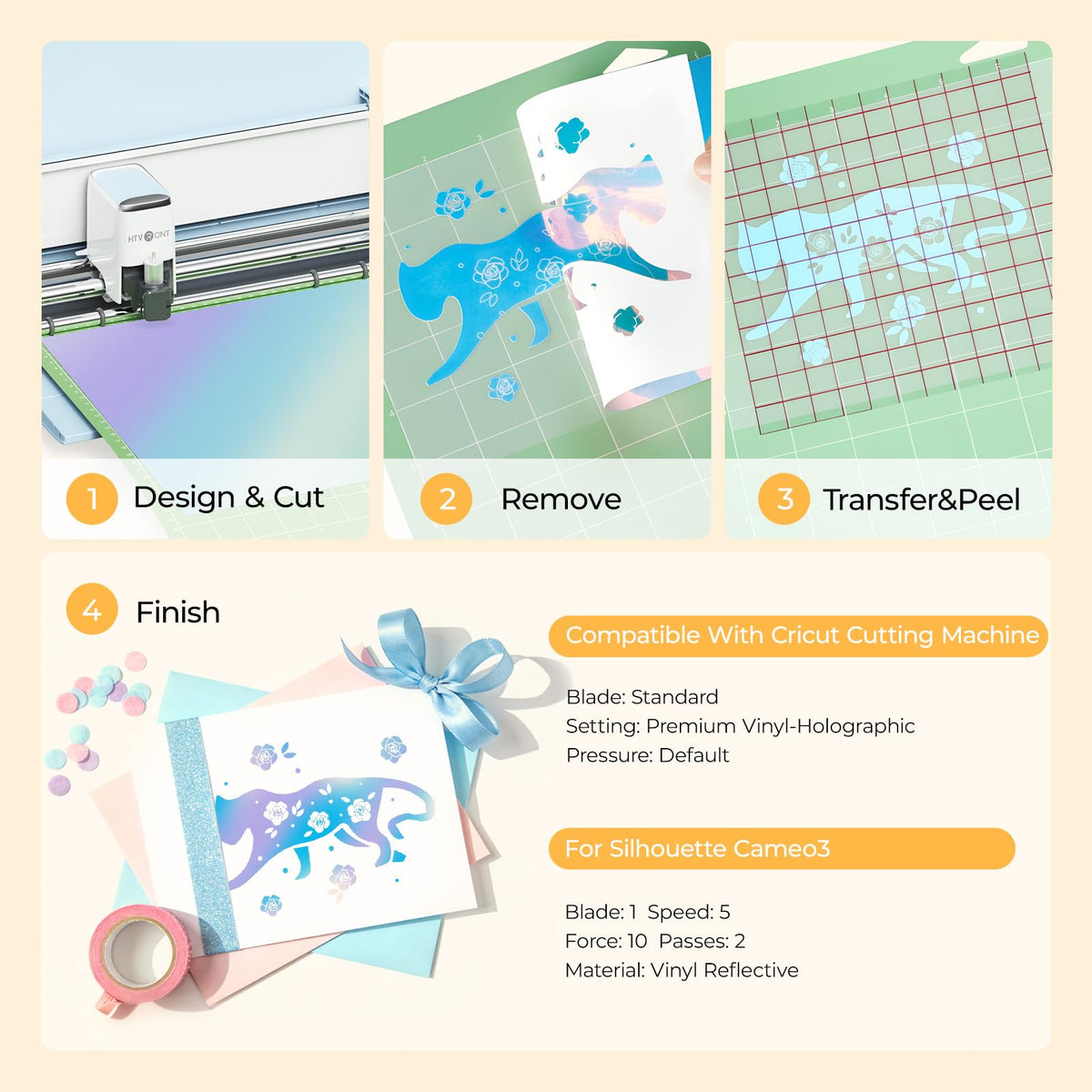 HTVRONT Holographic Vinyl-22 Pack Holographic & Textured Metallic Permanent Adhesive Vinyl Sheets,12"x12" Easy Cut & Weed Waterproof Vinyl for Crafts & Decor,Compatible with Cutting Machines 22 Holographic & Textured Vinyl