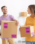 Phomemo 4x6 Thermal Shipping Labels Fan-Fold 500 PCS Adhesive Address Paper Rose 4x6*500