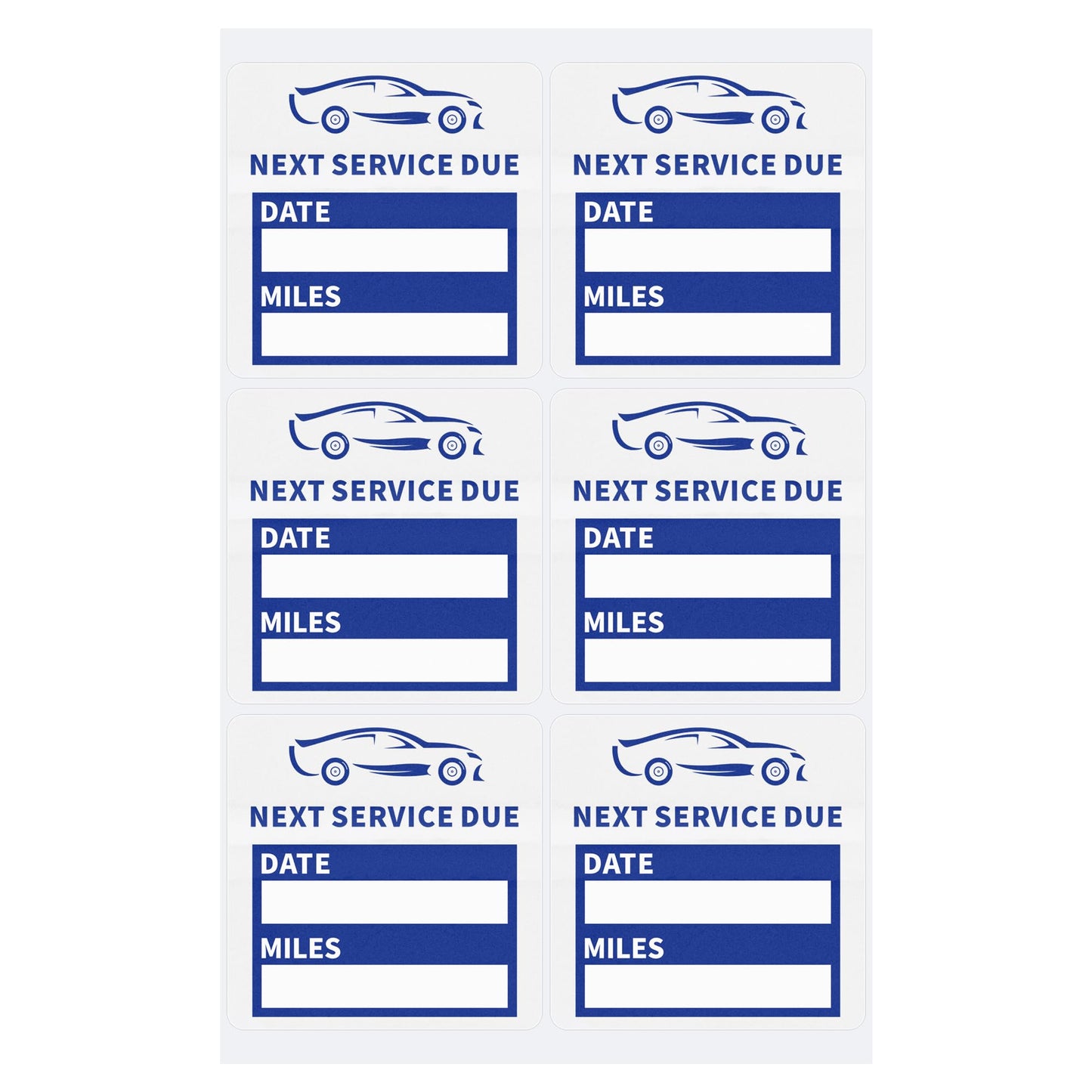 Hybsk 60pcs Clear Oil Change/Service Reminder Stickers 2"x2" Premium Quality Next Service Due Oil Change Stickers