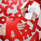 Seajan Red 184pcs 6" Shiny Giant Letter Sticker Alphabet Number Sticker