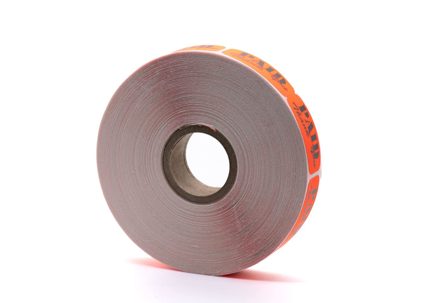 Bright Orange 'Paid - Thank You' Sticker Labels - High-Contrast, High-Adhesive, Ideal for Supermarkets and Other Stores - 1000 Count Roll of 1 1/2" x 5/8" Size Stickers Paid - Thank You