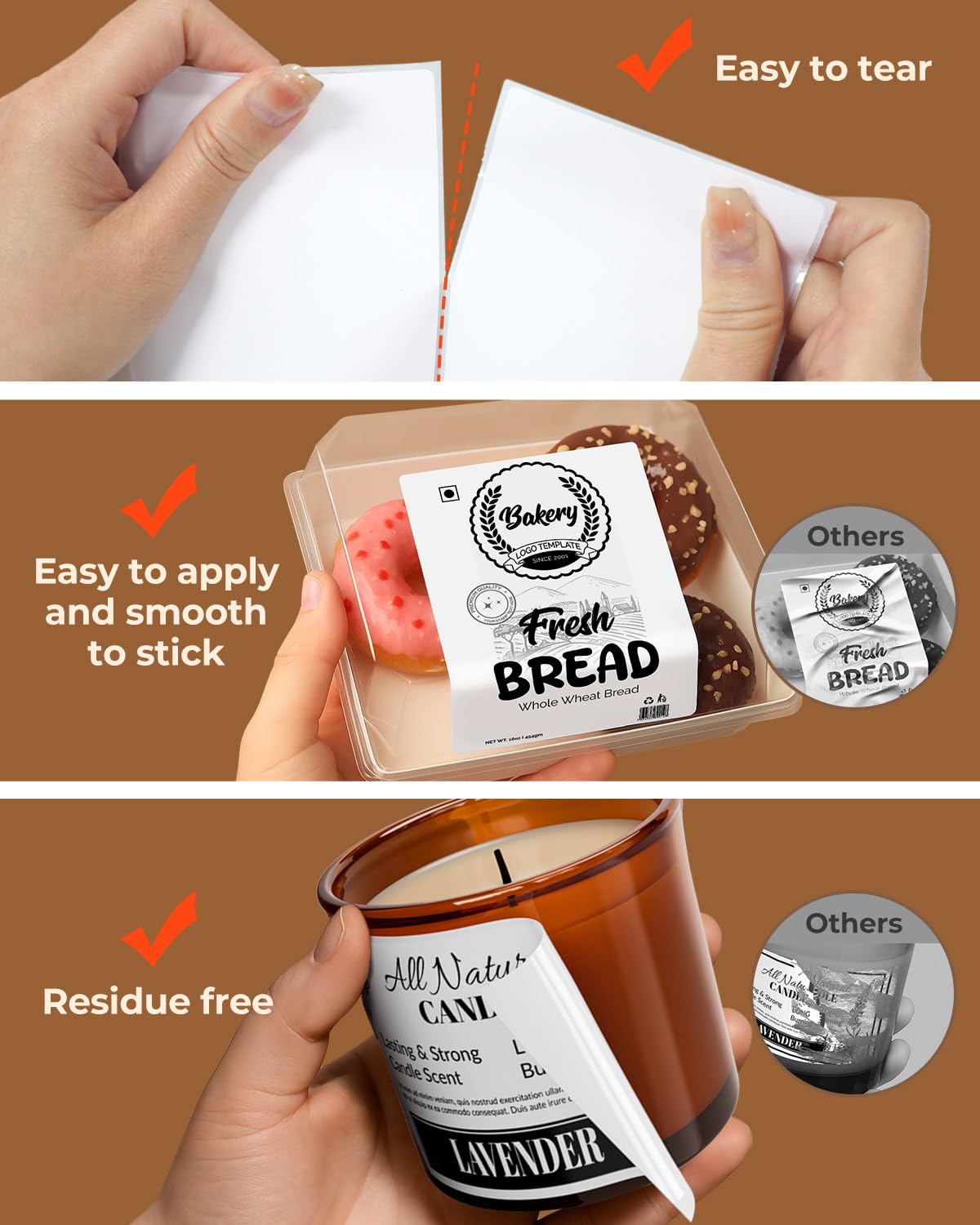 MUNBYN 4x3 Thermal Labels, 500 Sheets/1 Roll, White 4x3" 1