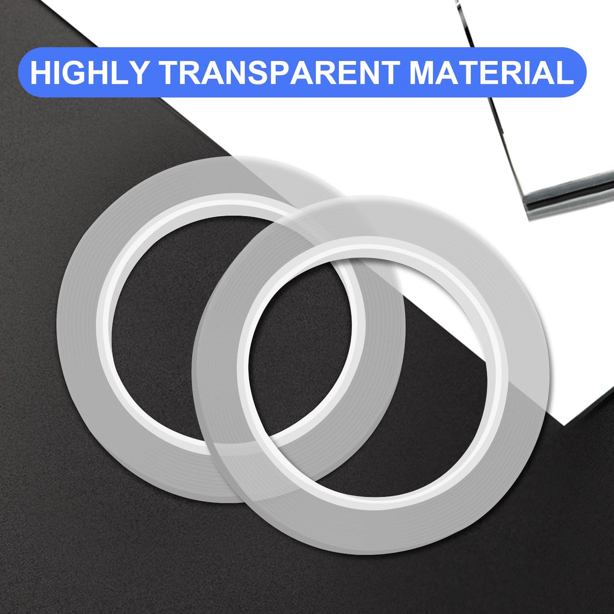 Hobby Model Craft Tool Carving Cutting Masking Tape, Scribing Tape, Model Making Accessories, Pinstripe Tape for Engraved, Panel Scribing Line, Resin, Scale Model, 6mmx20m (4 Rolls)