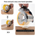 2 Pcs Rapid-Replace Packing Tape Dispenser Guns with Extra Blade, 2IN(50mm) Lightweight Ergonomic Industrial Handheld Heavy Duty Tape Cutter for Carton, Packaging and Box Sealing Pink
