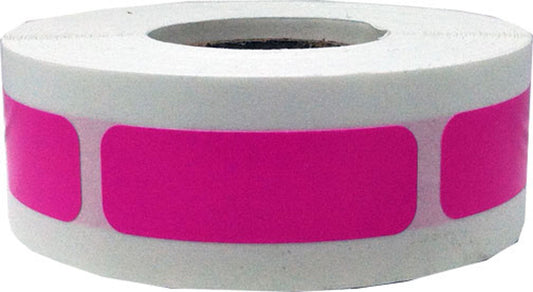 Hot Pink Rectangle Stickers, 0.5 x 1.5 Inches in Size, 500 Labels on a Roll Hot Pink