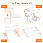 Lifewit 12″ Spice Rack, Perfume Cologne Stand, Tool-Free Assembly, 1 Pcs 12″3-Tier,1 pc Clear