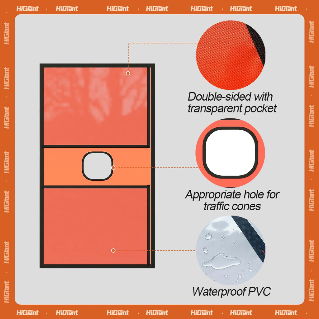 HiGiant 6 Pack Traffic Cone Sleeves, No Parking