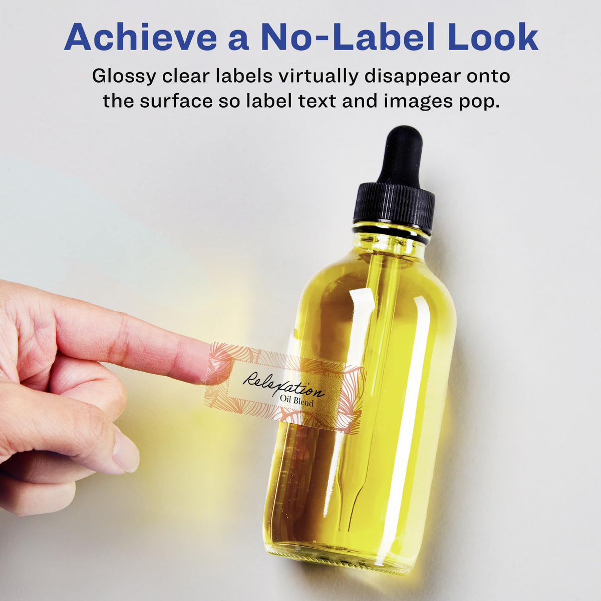 Avery® Glossy Clear Rectangle Labels, Sure Feed® Technology, 15/16" x 3-7/16", 450 Glossy Clear Labels, Laser/Inkjet Printable 450 labels