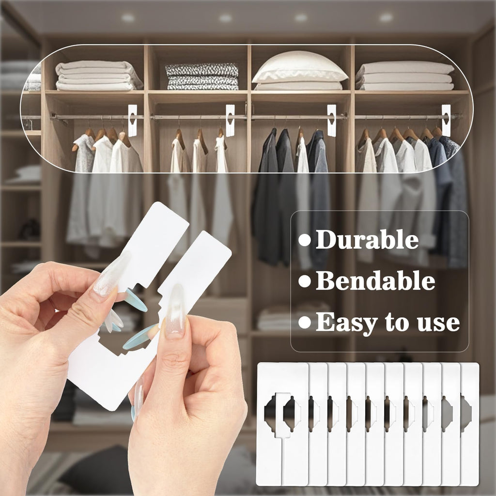 Sukh 30PCS Rectangular Closet Dividers - Plastic Closet Shelf Dividers