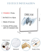 𝗗𝗿𝘀𝗼𝘂𝗺 Motivational Wall Decor Inspirational Office Wall Art Quotes Wall Art for Living Room Encouraging Canvas Posters for Office Bedroom Sayings for Wall Decor - 8” x10” x6 PCS (𝗙𝗿𝗮𝗺𝗲𝗱) Motivvational Wall Art - White 8''x 10''x 6pcs