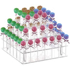Clear Acrylic Cake Pop Stand Lollipop Display Holder Tower 56 Hole 3 Tiered Candy Tree for Party Decorating Wedding Events Supplies 10 in