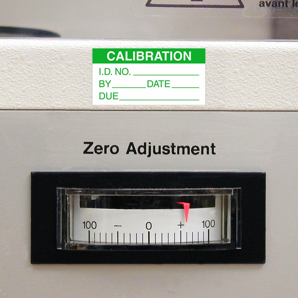 SmartSign Mini Self-Laminating Calibration Labels - Pack of 210, Polyester with Clear Flap, 0.5 x 1 inch, Protect Your Writing, Screen Printed, Green and White, Made in USA Self Lamination
