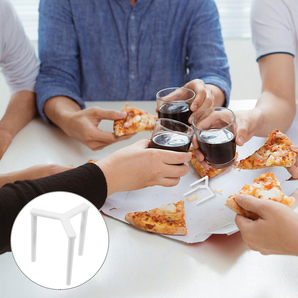 DOITOOL Pizza Saver Stand Pizza Packing Tripod Stack Fixing Rack Box Holder Stand to Prevent Cheese Adhesion and Crushed Toppings 1.37 X 1.37 X 1.49 in for Home Restaurant Pizzeria Food Service
