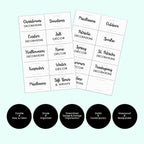 Mintitude Waterproof Storage Stickers for Organizing Bins and Containers, Preprinted Home, Garage, Basement Organization Labels (20 Pack) 20