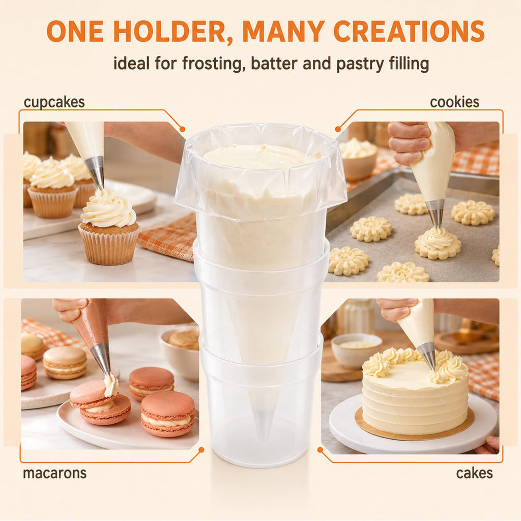 Piping Bag Holder,Piping Bag Holder Stand,Adjustableheight For Baking