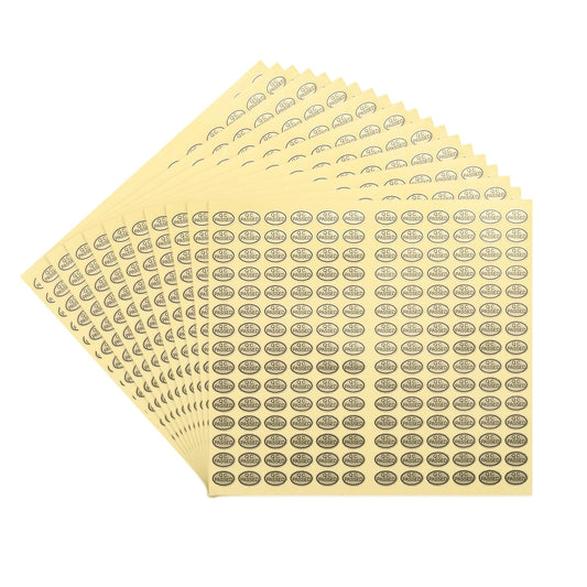 MECCANIXITY QC Passed Stickers Oval Shape Adhesive Labels 9 x 13mm for Quality Control Inventory Warehouse Stock Pack of 45,Gold Gold