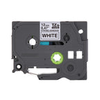 Brother Genuine P-Touch TZe Black Print on White Label Tape (TZeS231), Strong Adhesive Laminated, ~1/2in x 26.2ft (12mm x 8m), for Select P-Touch Label Makers, Water-Resistant, Extra Strength Black Print on White Extra Strength Tape Pack of 1